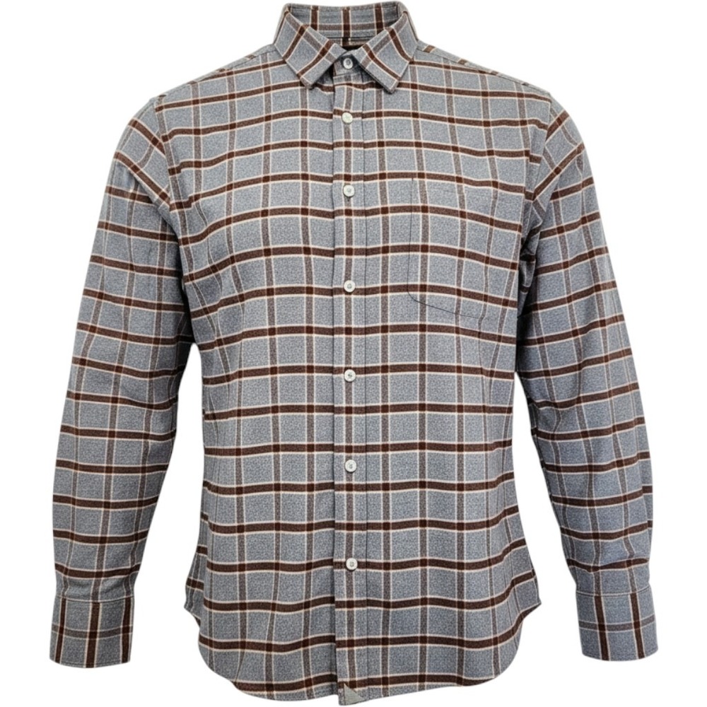 UNTUCKit Edmeades Heavy Plaid Flannel Long-Sleeve Shirt Relaxed Fit Size XL